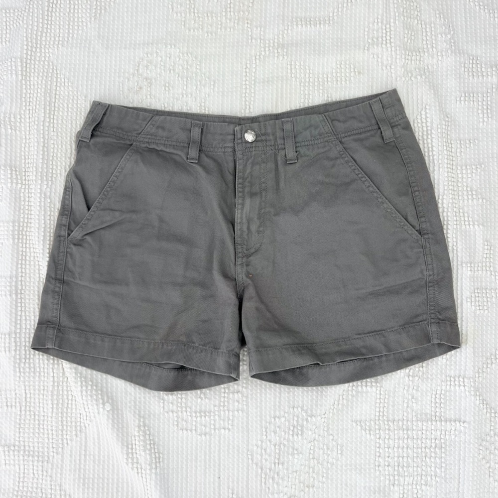 Topo Designs Camp Shorts Gray 6 Cotton Twill
